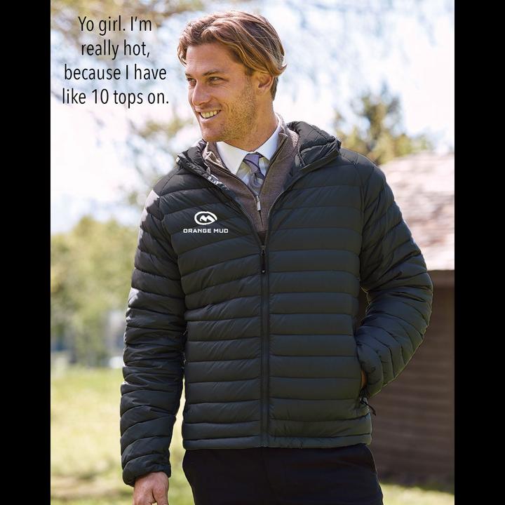 Casaco Puffer Manga Comprida com Hoodie